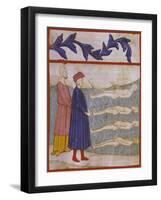 Dante and Virgil in Hell, Scene from Canto XXXIII from Divine Comedy-Dante Alighieri-Framed Giclee Print