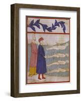 Dante and Virgil in Hell, Scene from Canto XXXIII from Divine Comedy-Dante Alighieri-Framed Giclee Print