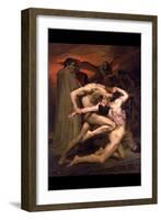 Dante and Virgil in Hell-William Adolphe Bouguereau-Framed Art Print