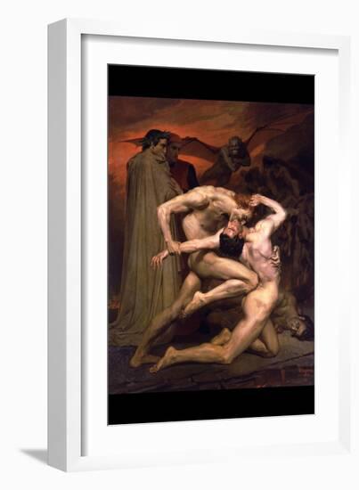 Dante and Virgil in Hell-William Adolphe Bouguereau-Framed Art Print