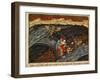 Dante and Virgil in Pit of Swindlers, Inferno, Canto XXI, Miniature from Divine Comedy-Dante Alighieri-Framed Giclee Print