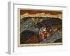 Dante and Virgil in Pit of Swindlers, Inferno, Canto XXI, Miniature from Divine Comedy-Dante Alighieri-Framed Giclee Print