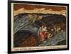 Dante and Virgil in Pit of Swindlers, Inferno, Canto XXI, Miniature from Divine Comedy-Dante Alighieri-Framed Giclee Print