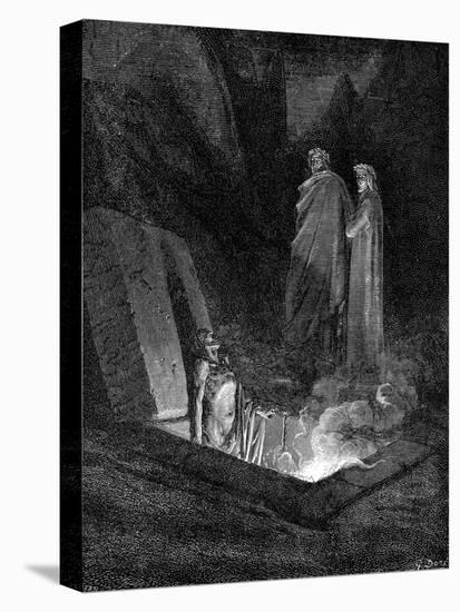 Dante and Virgil Looking into the Inferno, 1863-Gustave Doré-Stretched Canvas