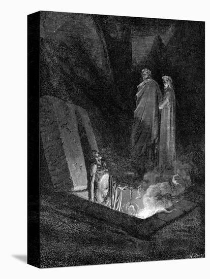 Dante and Virgil Looking into the Inferno, 1863-Gustave Doré-Stretched Canvas