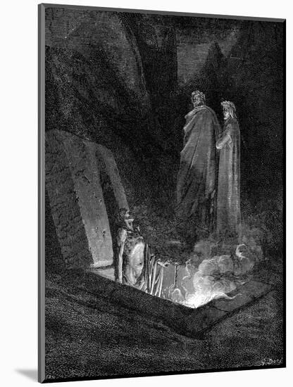 Dante and Virgil Looking into the Inferno, 1863-Gustave Doré-Mounted Giclee Print