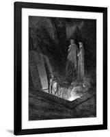 Dante and Virgil Looking into the Inferno, 1863-Gustave Doré-Framed Giclee Print