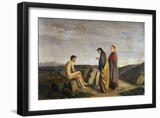 Dante and Virgil Meet Sordello, Episode from Divine Comedy-Dante Alighieri-Framed Giclee Print