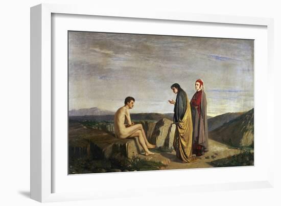 Dante and Virgil Meet Sordello, Episode from Divine Comedy-Dante Alighieri-Framed Giclee Print