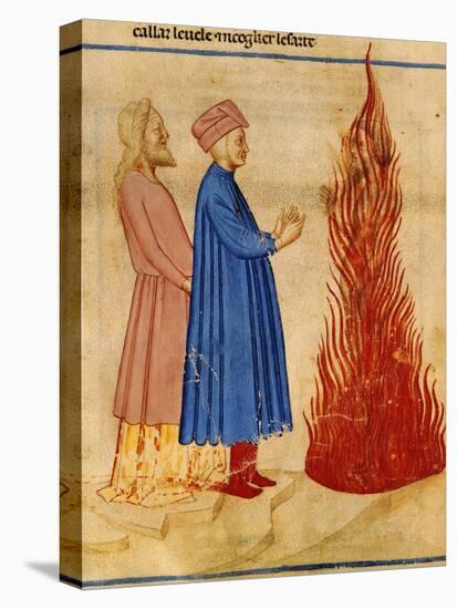 Dante and Virgil Meet Ulysses, Scene from Canto XXVI from Divine Comedy-Dante Alighieri-Stretched Canvas