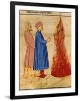 Dante and Virgil Meet Ulysses, Scene from Canto XXVI from Divine Comedy-Dante Alighieri-Framed Giclee Print