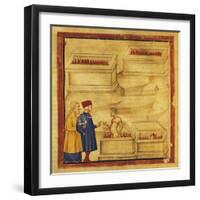 Dante and Virgil Talks to Farinata Degli Uberti, Scene from Canto VI from Divine Comedy-Dante Alighieri-Framed Giclee Print