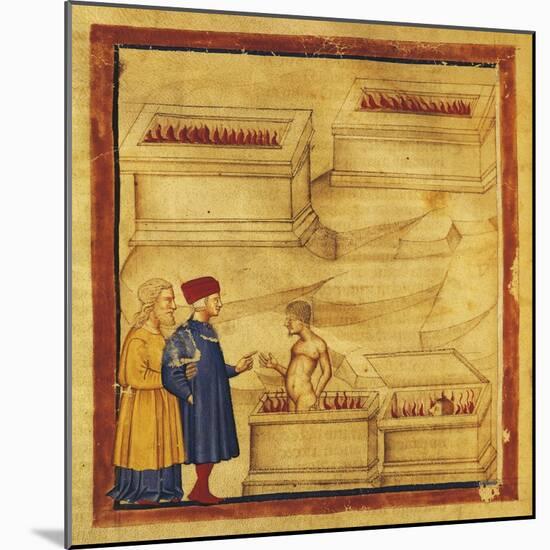 Dante and Virgil Talks to Farinata Degli Uberti, Scene from Canto VI from Divine Comedy-Dante Alighieri-Mounted Giclee Print