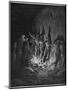 Dante and Virgil Watch as the Procession of the Damned Walk Barefoot Through the Flames of Hell-Gustave Dor?-Mounted Photographic Print