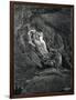 Dante and Virgil with Paolo and Francesca, Illustration to Inferno, Canto V of Divine Comedy-Dante Alighieri-Framed Giclee Print