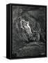 Dante and Virgil with Paolo and Francesca, Illustration to Inferno, Canto V of Divine Comedy-Dante Alighieri-Framed Stretched Canvas