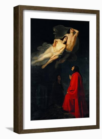 Dante and Virgilio Meet Paolo and Francesca-null-Framed Giclee Print