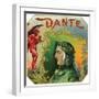 Dante Brand Cigar Outer Box Label-Lantern Press-Framed Art Print