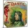 Dante Brand Cigar Outer Box Label-Lantern Press-Mounted Art Print