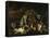 Dante et Virgile aux enfers dit aussi : La barque de Dante-Eugene Delacroix-Framed Stretched Canvas