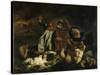 Dante et Virgile aux enfers dit aussi : La barque de Dante-Eugene Delacroix-Stretched Canvas