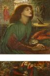 Lachesis: Study of Jane Morris Seated in a Chair Sewing, 1860s-Dante Gabriel Charles Rossetti-Giclee Print