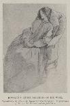 Lachesis: Study of Jane Morris Seated in a Chair Sewing, 1860s-Dante Gabriel Charles Rossetti-Giclee Print