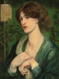 Lachesis: Study of Jane Morris Seated in a Chair Sewing, 1860s-Dante Gabriel Charles Rossetti-Giclee Print