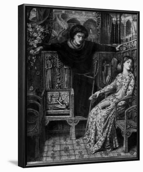 Dante Gabriel Rossetti Hamlet and Ophelia Art Print Poster-null-Framed Poster