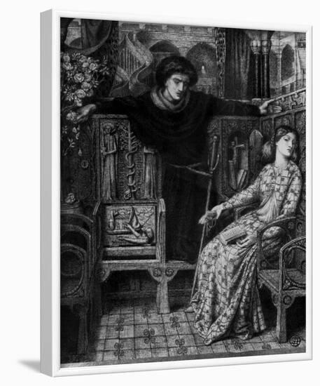 Dante Gabriel Rossetti Hamlet and Ophelia Art Print Poster-null-Framed Poster