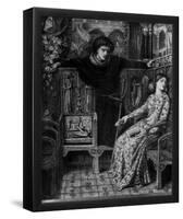 Dante Gabriel Rossetti Hamlet and Ophelia Art Print Poster-null-Framed Poster