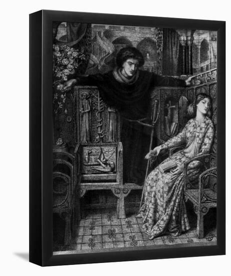 Dante Gabriel Rossetti Hamlet and Ophelia Art Print Poster-null-Framed Poster