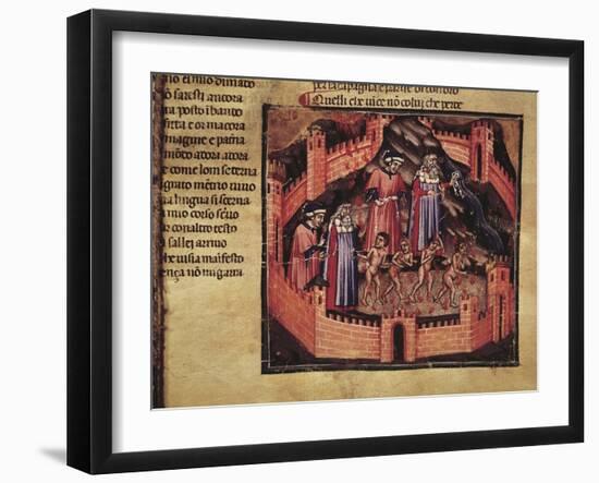 Dante in Hell, Scene from Divine Comedy-Dante Alighieri-Framed Giclee Print