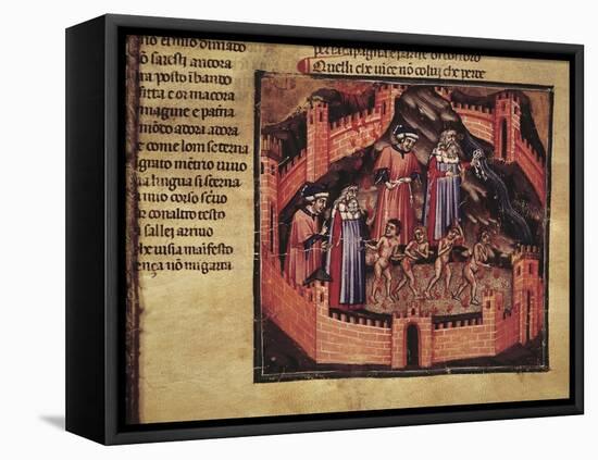 Dante in Hell, Scene from Divine Comedy-Dante Alighieri-Framed Stretched Canvas
