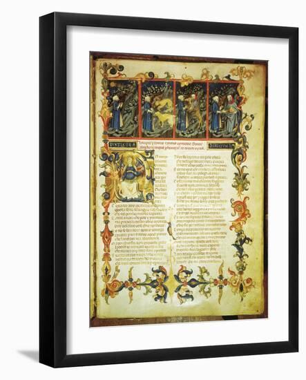 Dante on Threshold of Hell First Encountering Beasts and Then Virgil-Dante Alighieri-Framed Giclee Print