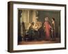 Dante Presenting Giotto to Guido Da Polenta-Giovanni Mochi-Framed Giclee Print