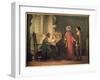 Dante Presenting Giotto to Guido Da Polenta-Giovanni Mochi-Framed Giclee Print