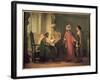 Dante Presenting Giotto to Guido Da Polenta-Giovanni Mochi-Framed Giclee Print