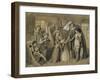 Dante's First Meeting with Beatrice-Simeon Solomon-Framed Giclee Print