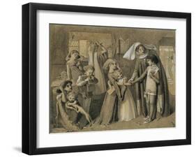 Dante's First Meeting with Beatrice-Simeon Solomon-Framed Giclee Print