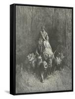Dante's Purgatory-Gustave Dore-Framed Stretched Canvas
