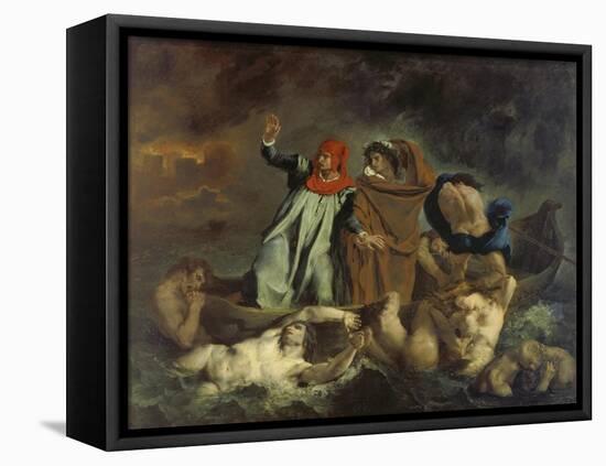 Dante und Virgil in der Hölle (oder: Die Dante-Barke). 1822-Eugene Delacroix-Framed Stretched Canvas