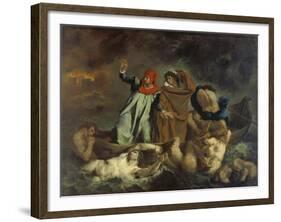 Dante und Virgil in der Hölle (oder: Die Dante-Barke). 1822-Eugene Delacroix-Framed Giclee Print