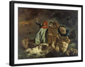 Dante und Virgil in der Hölle (oder: Die Dante-Barke). 1822-Eugene Delacroix-Framed Giclee Print