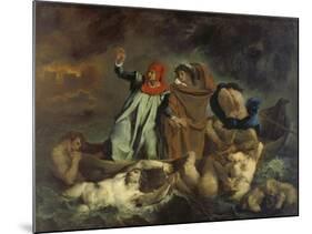 Dante und Virgil in der Hölle (oder: Die Dante-Barke). 1822-Eugene Delacroix-Mounted Giclee Print