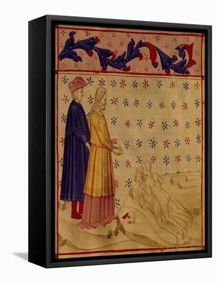 Dante, Virgil, and Count Ugolino, Scene from Canto XXXIII from Divine Comedy-Dante Alighieri-Framed Stretched Canvas