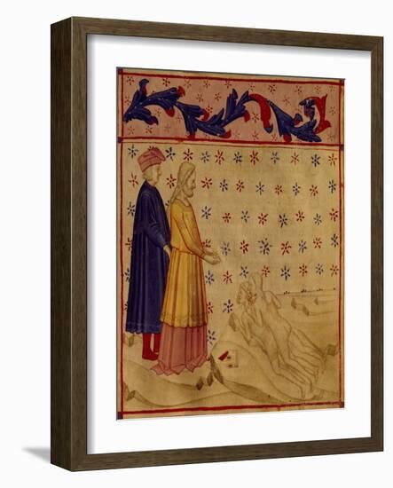 Dante, Virgil, and Count Ugolino, Scene from Canto XXXIII from Divine Comedy-Dante Alighieri-Framed Giclee Print