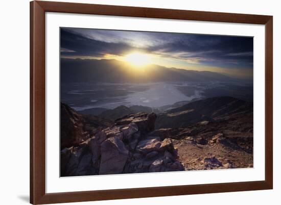 Dantes View Sunset, Death VAlley, CA-George Oze-Framed Photographic Print