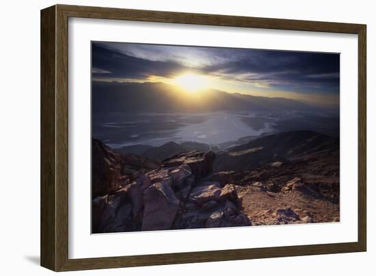 Dantes View Sunset, Death VAlley, CA-George Oze-Framed Photographic Print