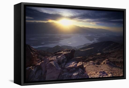 Dantes View Sunset, Death VAlley, CA-George Oze-Framed Stretched Canvas